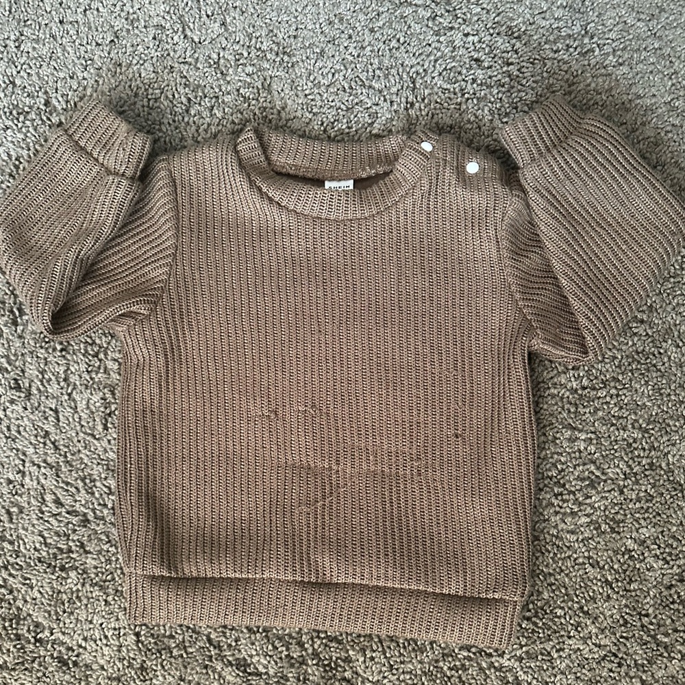 Cozy Brown Knit Sweater for Kids